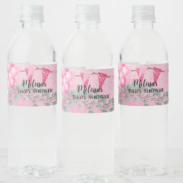 Lief Baby Meisje Roze Ballon Eucalyptus Custom Waterfles Etiket