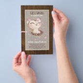 Lief baby OWL feestje voor meisjes of jongens uitn Flyer (Hand)