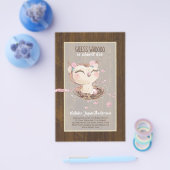 Lief baby OWL feestje voor meisjes of jongens uitn Flyer (Enkel)
