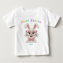 Lief Babymeisje Eerste Pasen Konijn