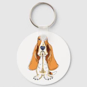 Lief Basset Hound Puppieshond Sleutelhanger
