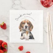 Lief Beagle Ober Watercolor Aanpasbaar Servet (Insitu)