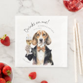 Lief Beagle Ober Waterverf Aanpasbaar Servet (Insitu)