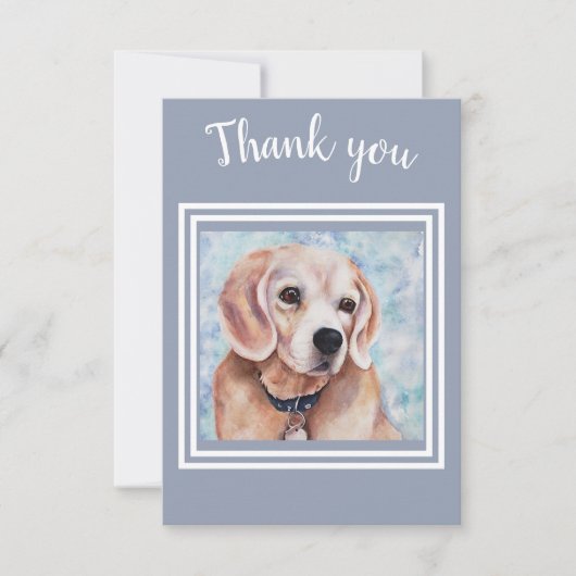 Lief Beagle Puppy dank u Bedankkaart (Voorkant)