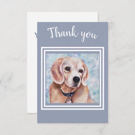 Lief Beagle Puppy dank u Bedankkaart (Voorkant / Achterkant)
