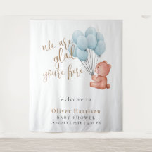 Lief Beer Baby shower Blauw Ballon Welkomstbord