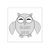 Lief bericht uil houten stempel Cute Love Message (Afrduk)