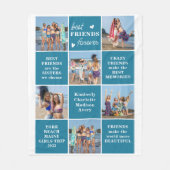 Lief beste vrienden voor altijd aangepaste 6 fotoc fleece deken (Voorkant)