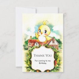 Lief Betoverd Kiekensfeestje Bedankkaart