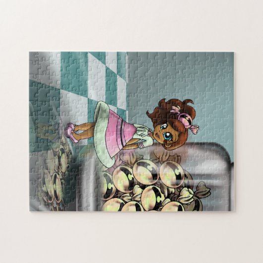 Lief Biracial Meisje Legpuzzel (Horizontaal)