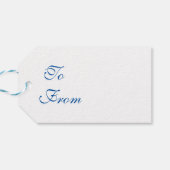 Lief blauw bruidspaar aanpasbaar cadeaulabel (Achterkant Horizontaal)