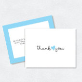 Lief Blauw Hart Dank Je Bedankkaart