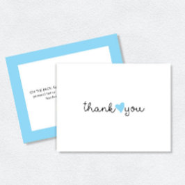 Lief Blauw Hart Dank Je Wel Bedankkaart