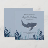 Lief blauwe onderzee haaihaak naam kaart (Voorkant / Achterkant)