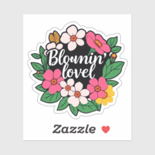 Lief Bloeiend Mooie Wilde Bloem Sticker