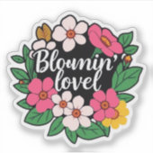Lief Bloeiend Mooie Wilde Bloem Sticker (Voorkant)