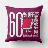 Lief boekpersonage met een rode kleur en een speel kussen (Voorkant)