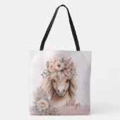 Lief Boho Meisjes Paard Cadeau Tote Bag (Voorkant)
