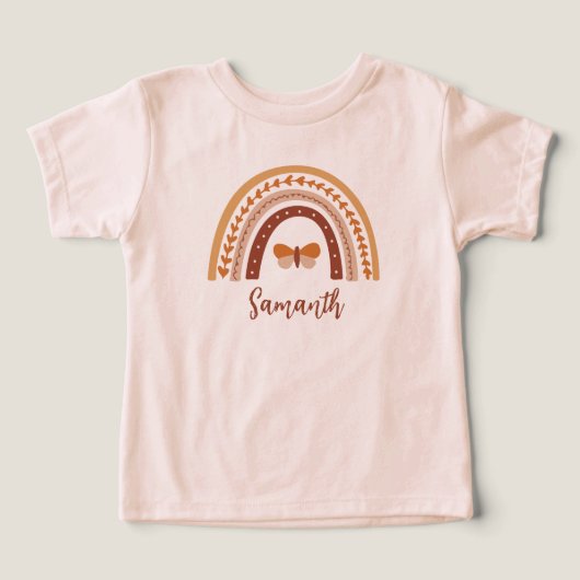 Lief boho regenboog monogram naam babymeisje (Design voorkant)