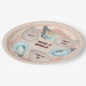 Lief bord met oesterbraad, kustbruiloft (Gekanteld)
