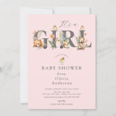 Lief bos vrienden het is een meisje kaart (Voorkant)