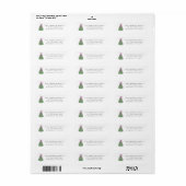 Lief Bow Kerstboom Retouradres sticker (Full Sheet)
