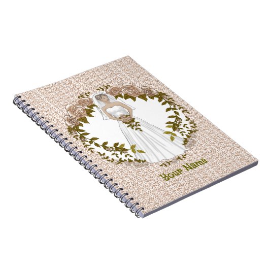 Lief bruidje aangepast trouw notitieboekje notitieboek (Rechterzijde)