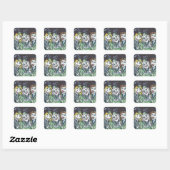 LIEF BRUIDSMAISJES ZOMBIE NEMEN EEN SELFIE VIERKANTE STICKER (Vel)