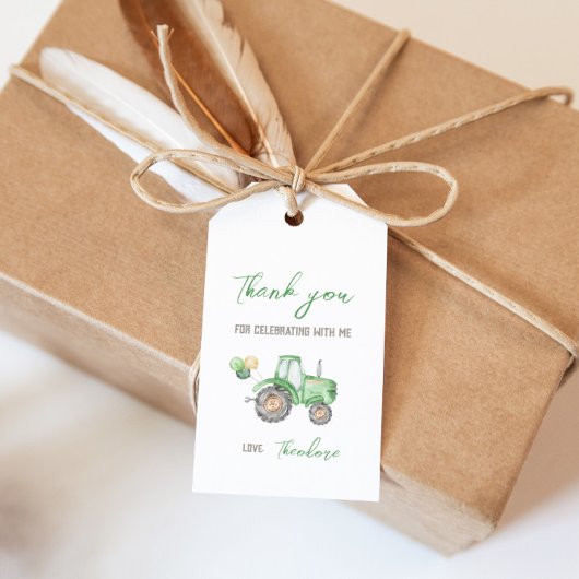 Lief cadeau-etiket voor tractor cadeaulabel