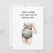 Lief cadeau voor een romantische zwangere vrouw me feestdagenkaart (Voorkant)