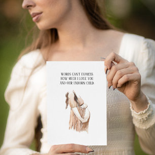 Lief cadeau voor zwangere vrouw met citaat feestdagenkaart