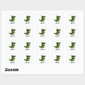 Lief Cadeaukrokodil Vierkante Sticker (Vel)