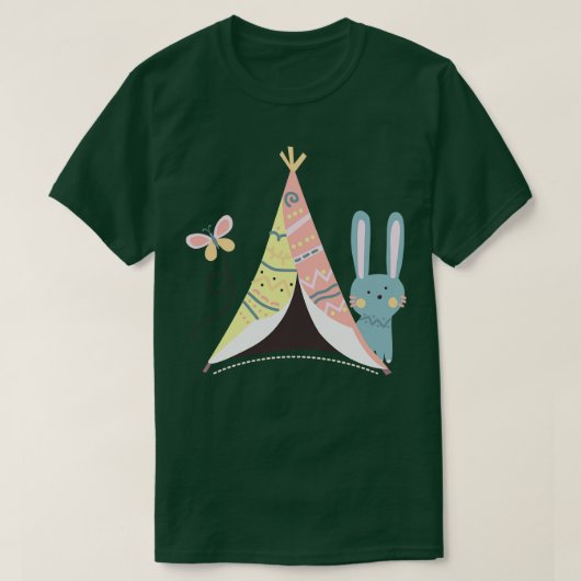 Lief Camping Konijn T-shirt (Design voorkant)