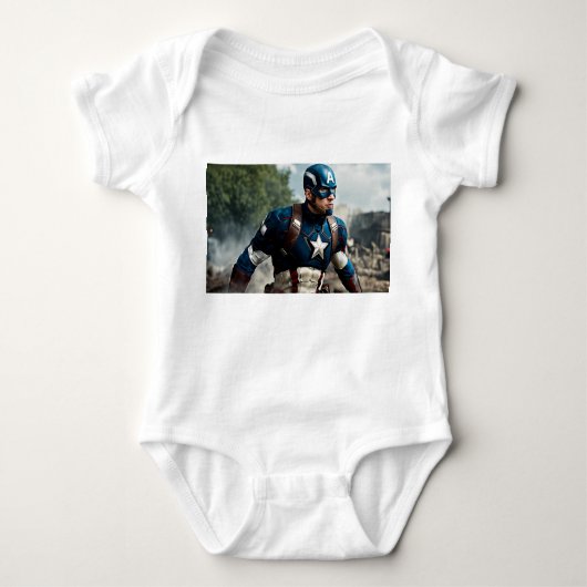 Lief Captain America Baby Bodypakje Romper (Voorkant)