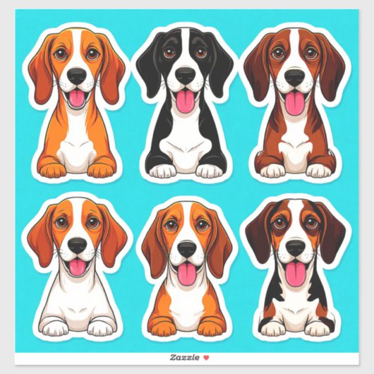 Lief Cartoon Knuffel Hond Stickers (Vel)
