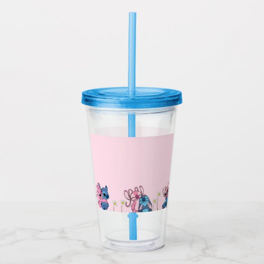 Lief Cartoon Koppel Acryl Drinkbeker (Voorkant)