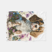 Lief Cavalier Spaniel Puppy Hond Fleece Deken (Voorkant (Horizontaal))