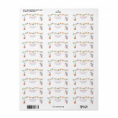 Lief Circus Dieren Carnaval Adreslabel Etiket (Full Sheet)
