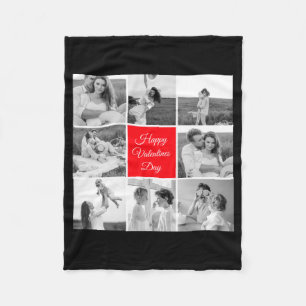 Lief Collage Koppel Foto Gelukkige Valentijnsdag T Fleece Deken