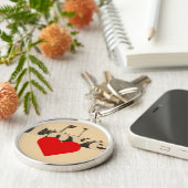 Lief Compassion Red Heart Sleutelhanger (Zijkant)