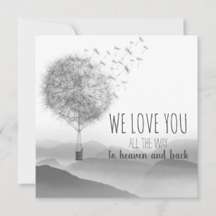 Lief condoleance kaartje met paardebloemen kaart