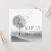 Lief condoleance kaartje met paardebloemen | kaart (Voorkant / Achterkant in situ)