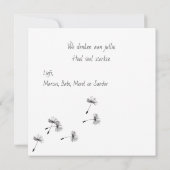 Lief condoleance kaartje met paardebloemen | kaart (Achterkant)