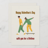 Lief Coppelings Valentijnsdag Feestdagenkaart (Voorkant / Achterkant)