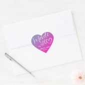 Lief Creatief met Hart Liefde Calligrafie Roze Paa Hart Sticker (Envelop)