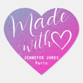 Lief Creatief met Hart Liefde Calligrafie Roze Paa Sticker