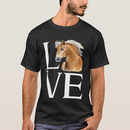 Lief Cute Haflinger Paard T-shirt (Voorkant)