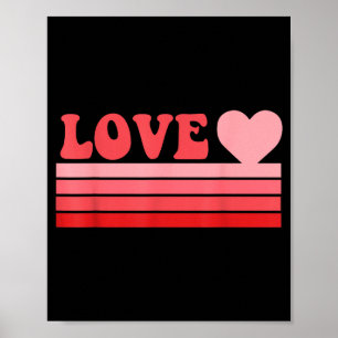Lief Cute Hart Vintage Valentijnsdag Grafisch T-sh Poster