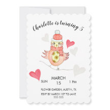 Lief Cute Kipje, Hartjes Waterverf