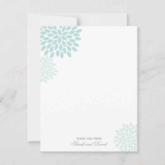 Lief dahlias bruiloft dank u bedankkaart (Voorkant)